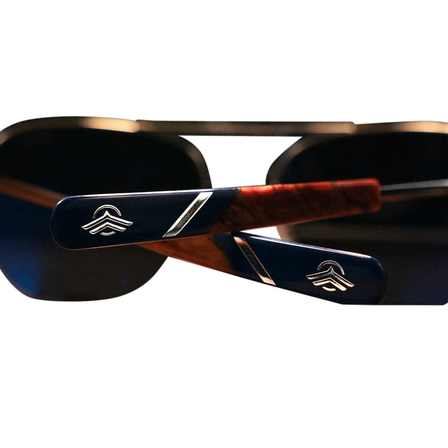 Randolph Aviator Gunmetal Bayonet Nautical Blue / Cabin Oak Skyforce Nylon Non-Polarized Atlantic Blue