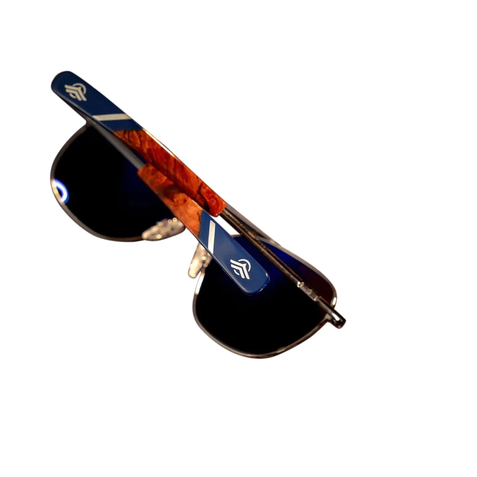Randolph Aviator Gunmetal Bayonet Nautical Blue / Cabin Oak Skyforce Nylon Non-Polarized Atlantic Blue