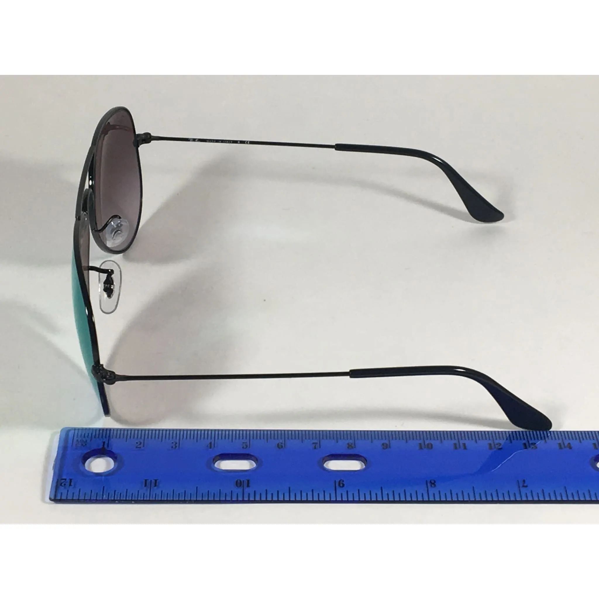 Ray-Ban Aviator Sunglasses RB3025 002/4J Black Green Gradient Flash Mirror Lens