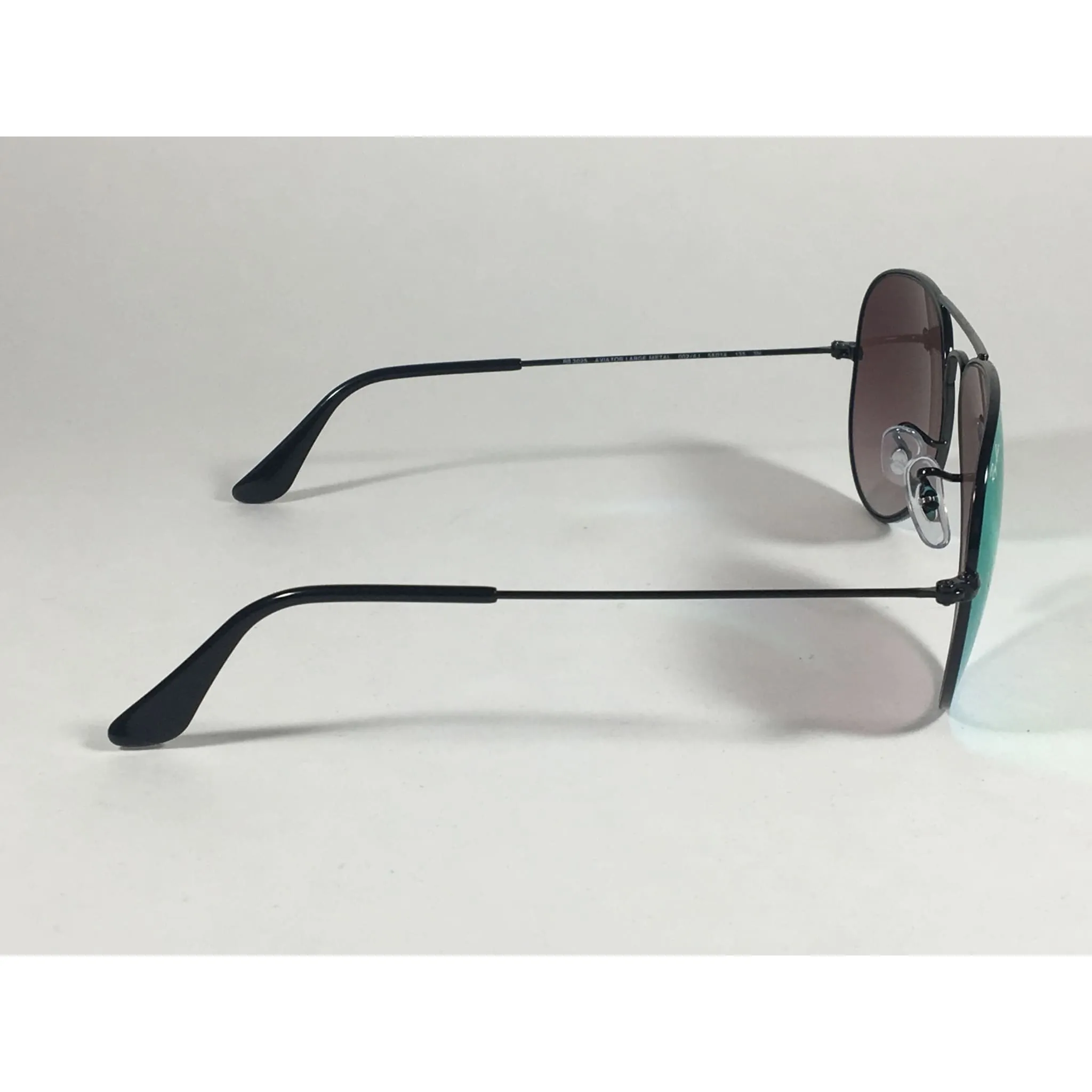 Ray-Ban Aviator Sunglasses RB3025 002/4J Black Green Gradient Flash Mirror Lens