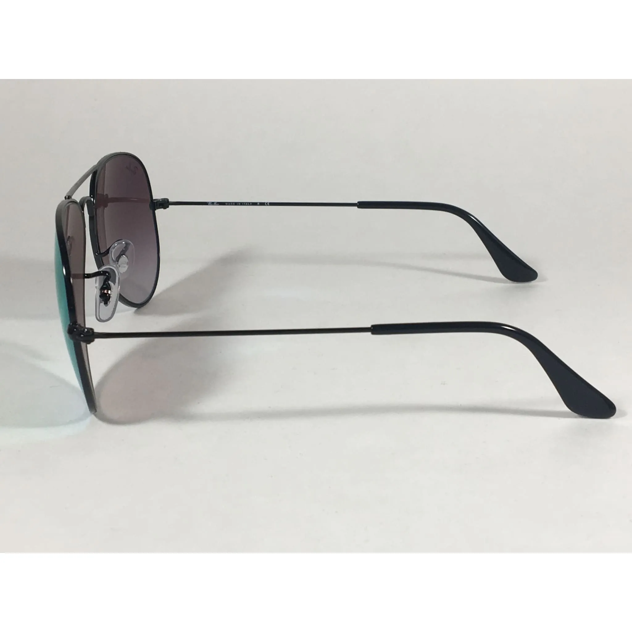 Ray-Ban Aviator Sunglasses RB3025 002/4J Black Green Gradient Flash Mirror Lens