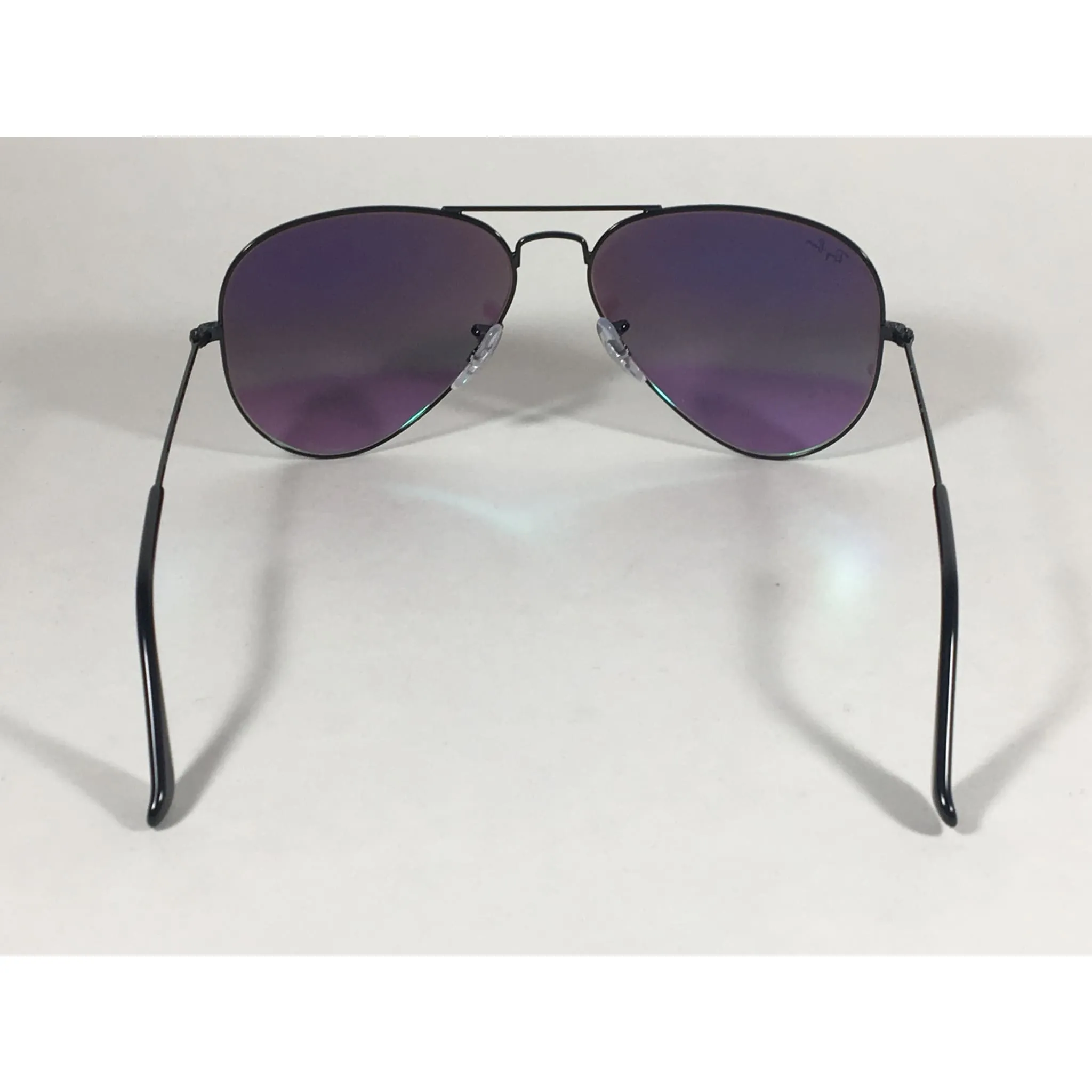 Ray-Ban Aviator Sunglasses RB3025 002/4J Black Green Gradient Flash Mirror Lens