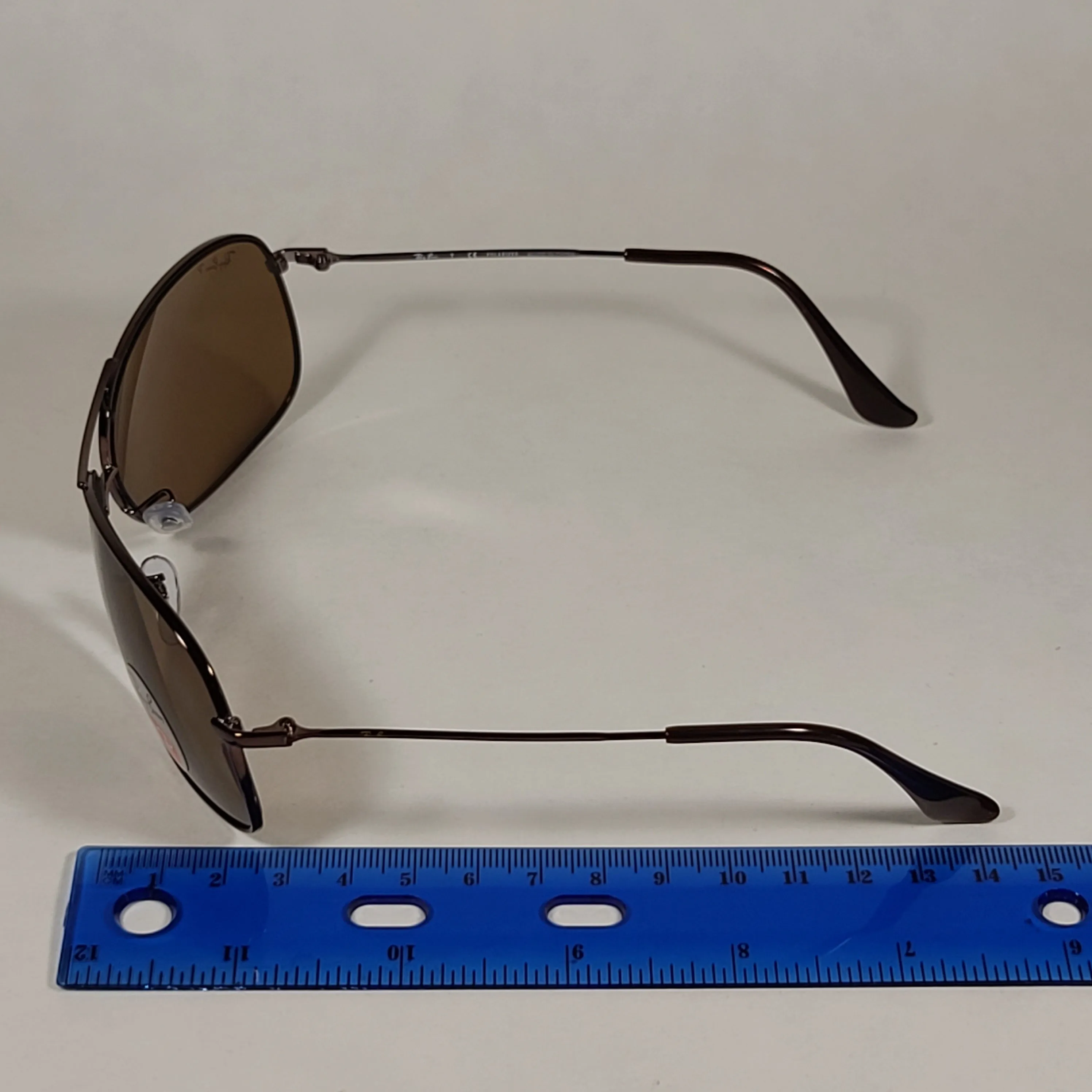 Ray-Ban Polarized Highstreet Aviator Sunglasses Brown Metal Frame Brown Lens RB3267 014/83