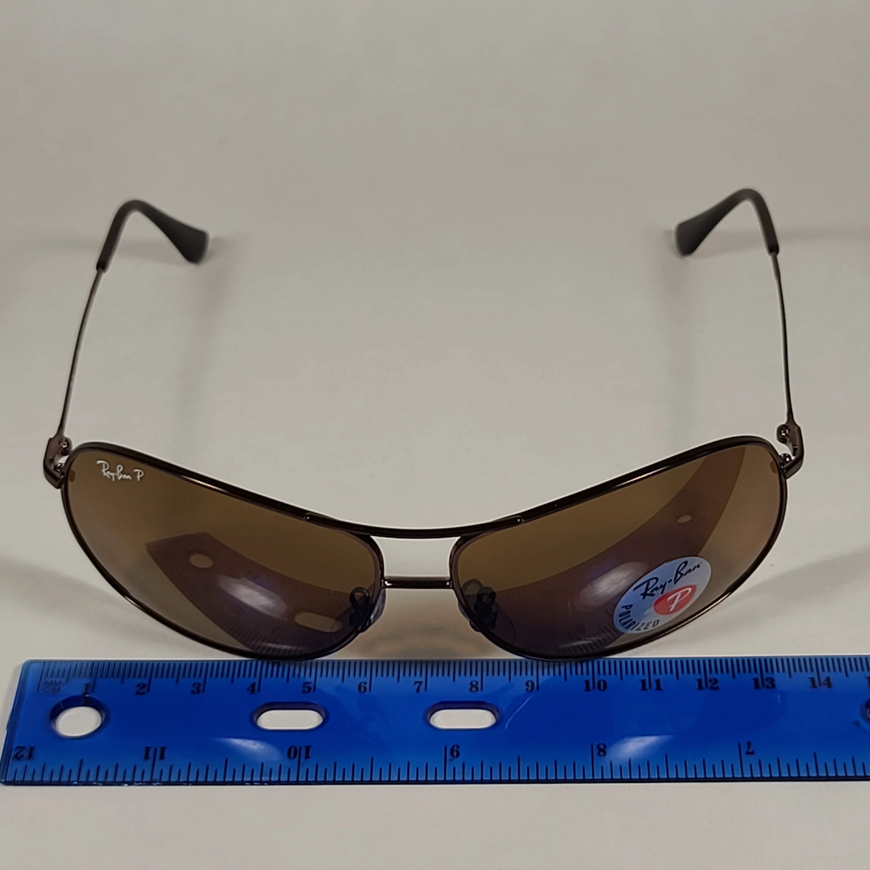 Ray-Ban Polarized Highstreet Aviator Sunglasses Brown Metal Frame Brown Lens RB3267 014/83