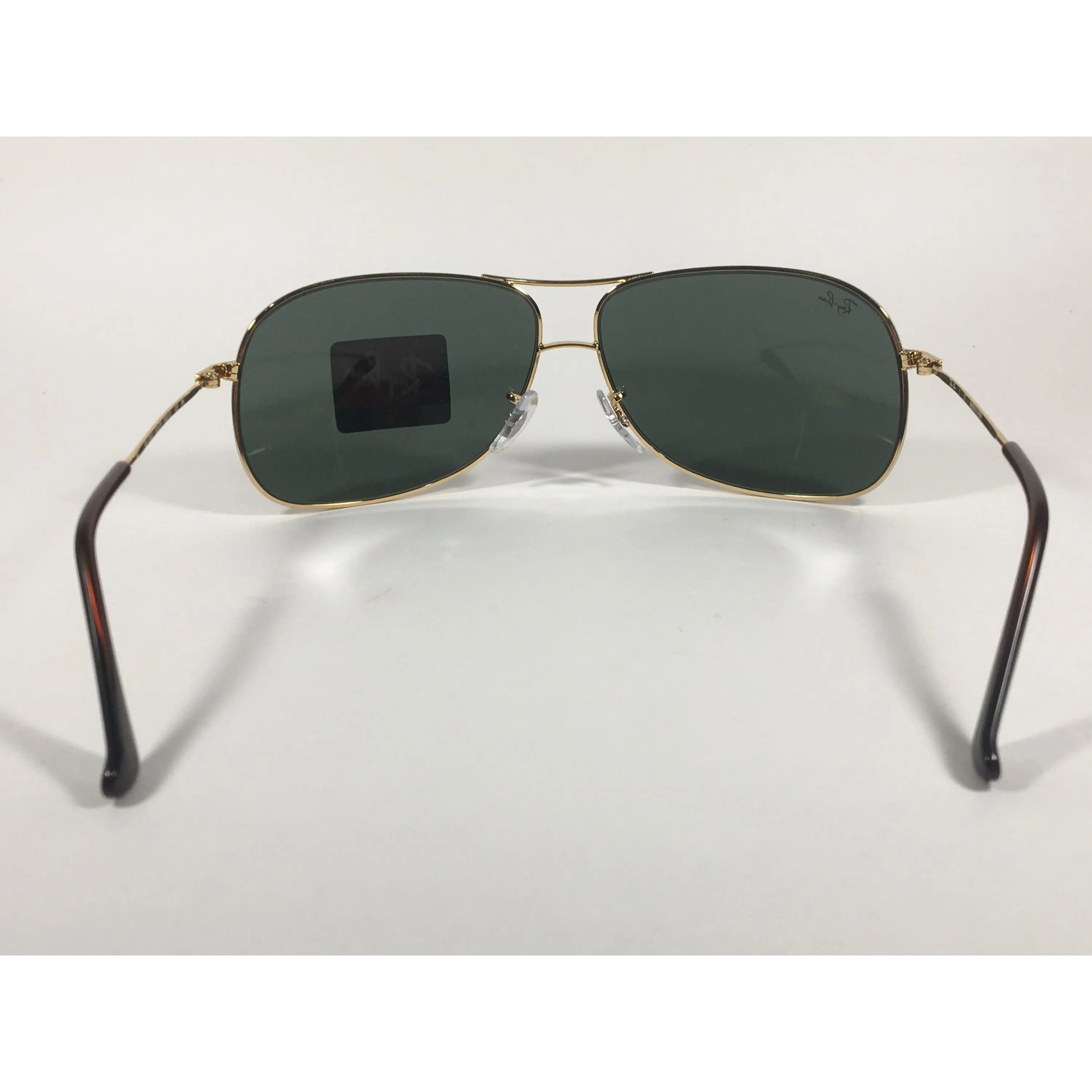 Ray-Ban RB3267 001/71 Arista Highstreet Aviator Sunglasses Gold With Green Lens