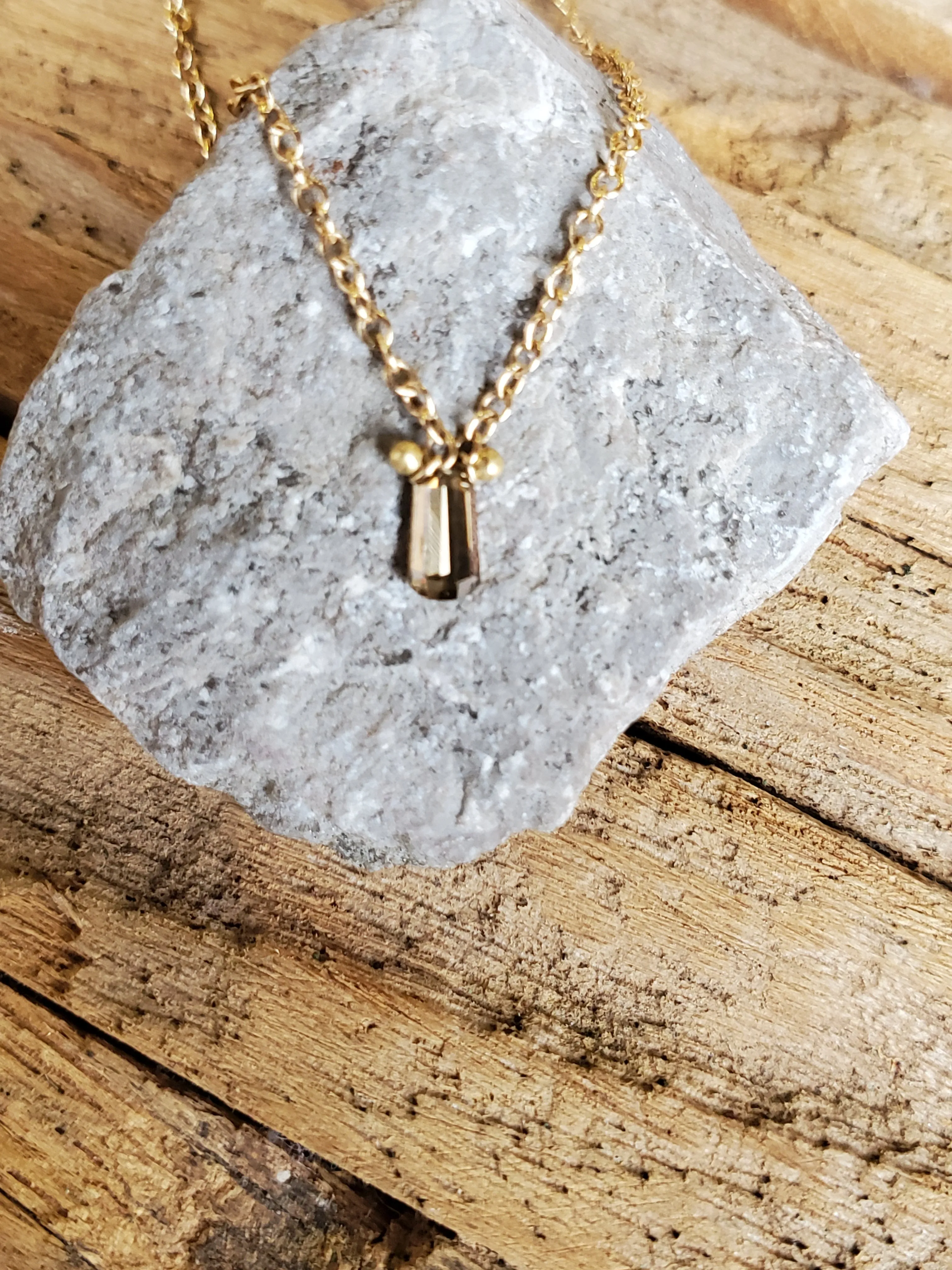 Rebecca Overmann 14K/18K Champagne Diamond Necklace