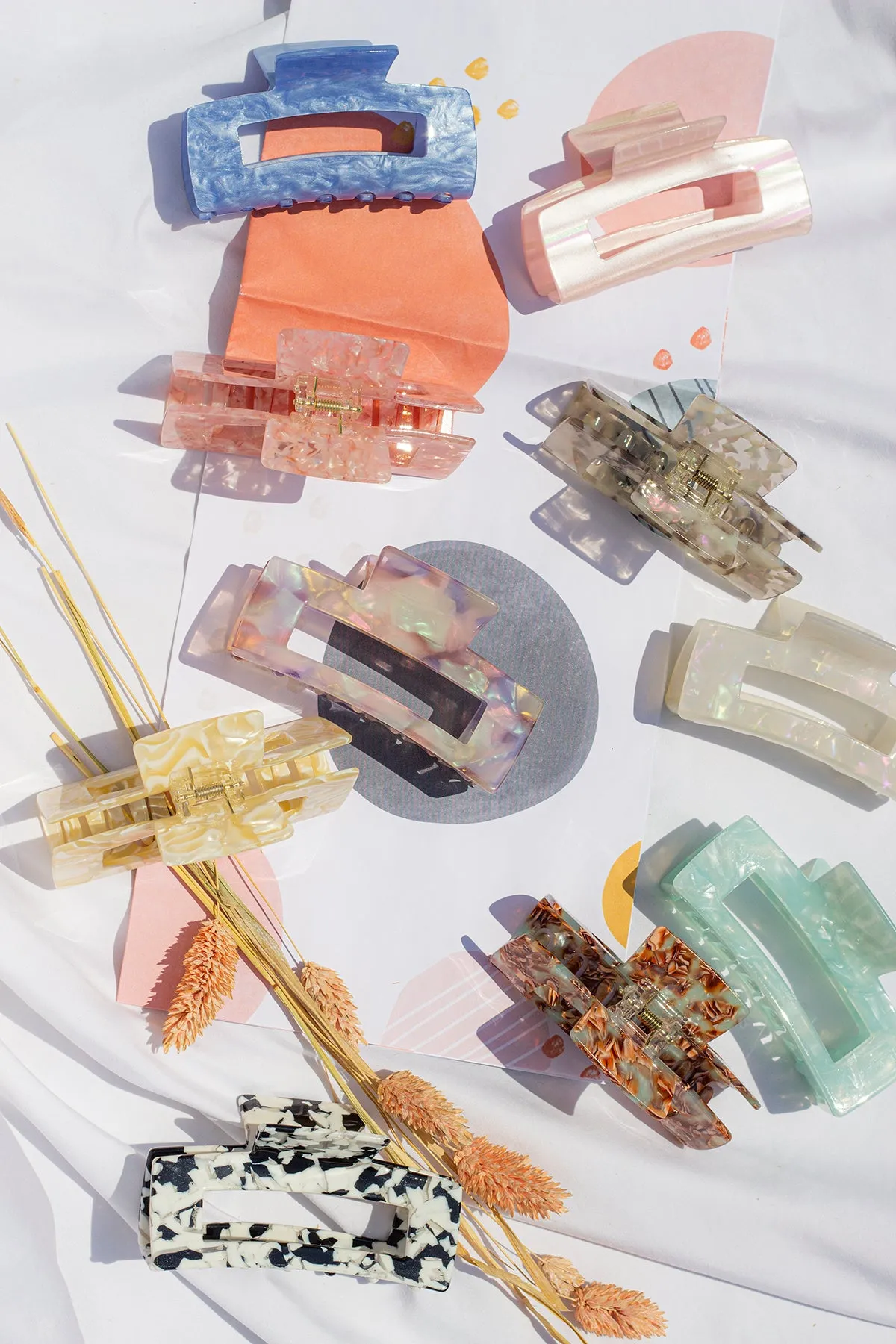Rectangle Cut Out Classic Claw Hair Clip