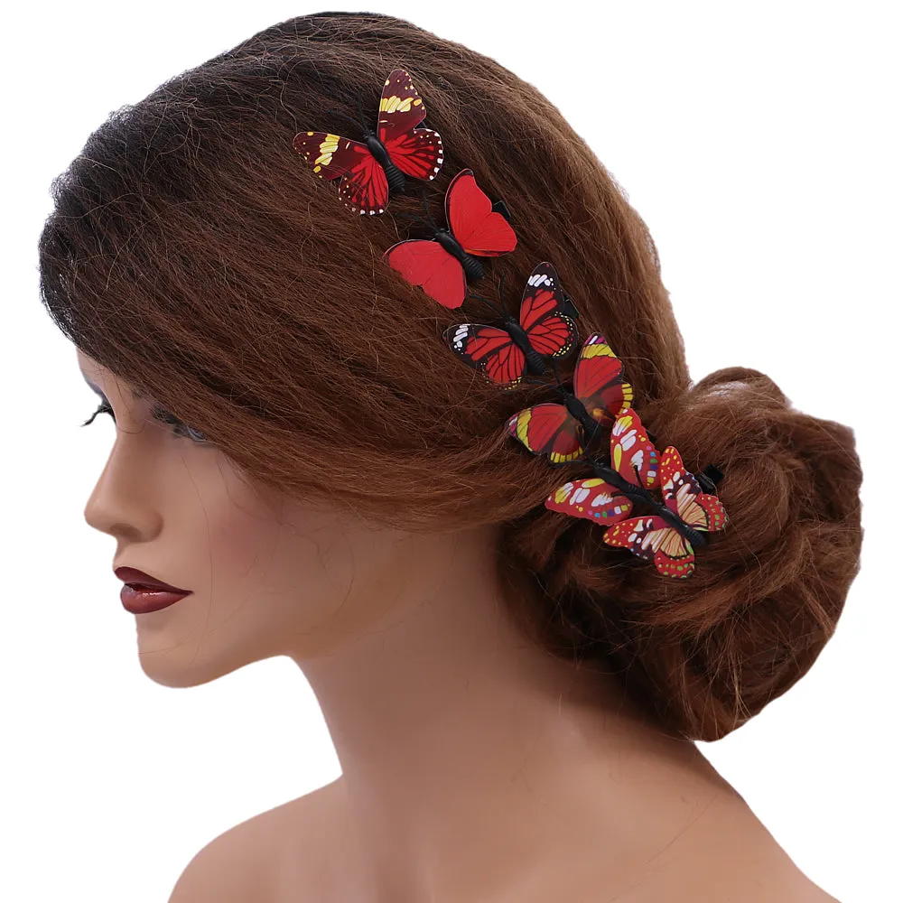 Red Butterfly Hair Clip