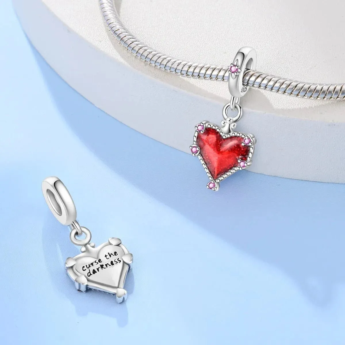 Red Heart Dangle Charm