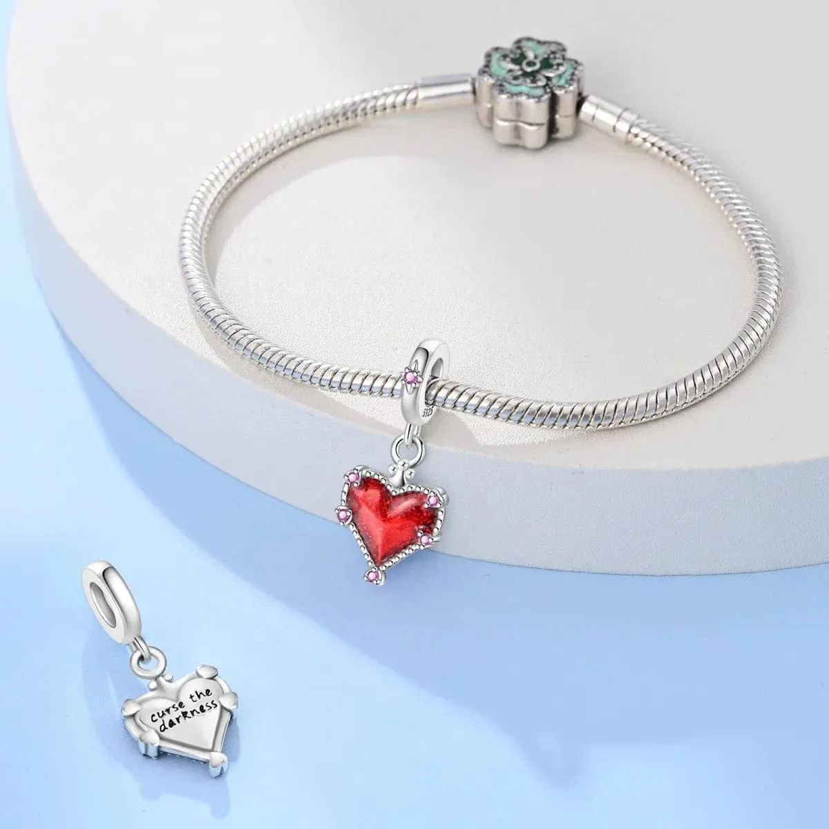 Red Heart Dangle Charm