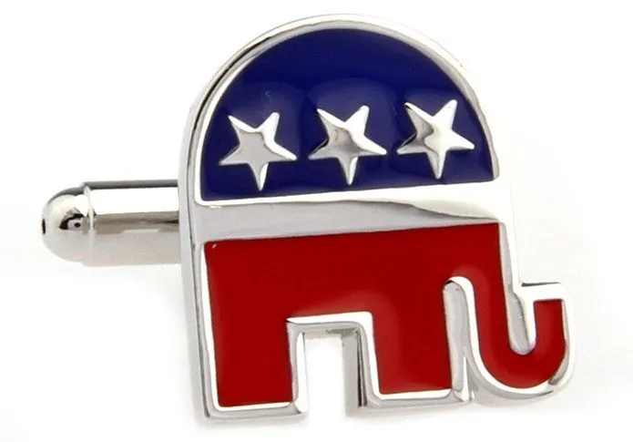 Republican Elephant Cufflinks