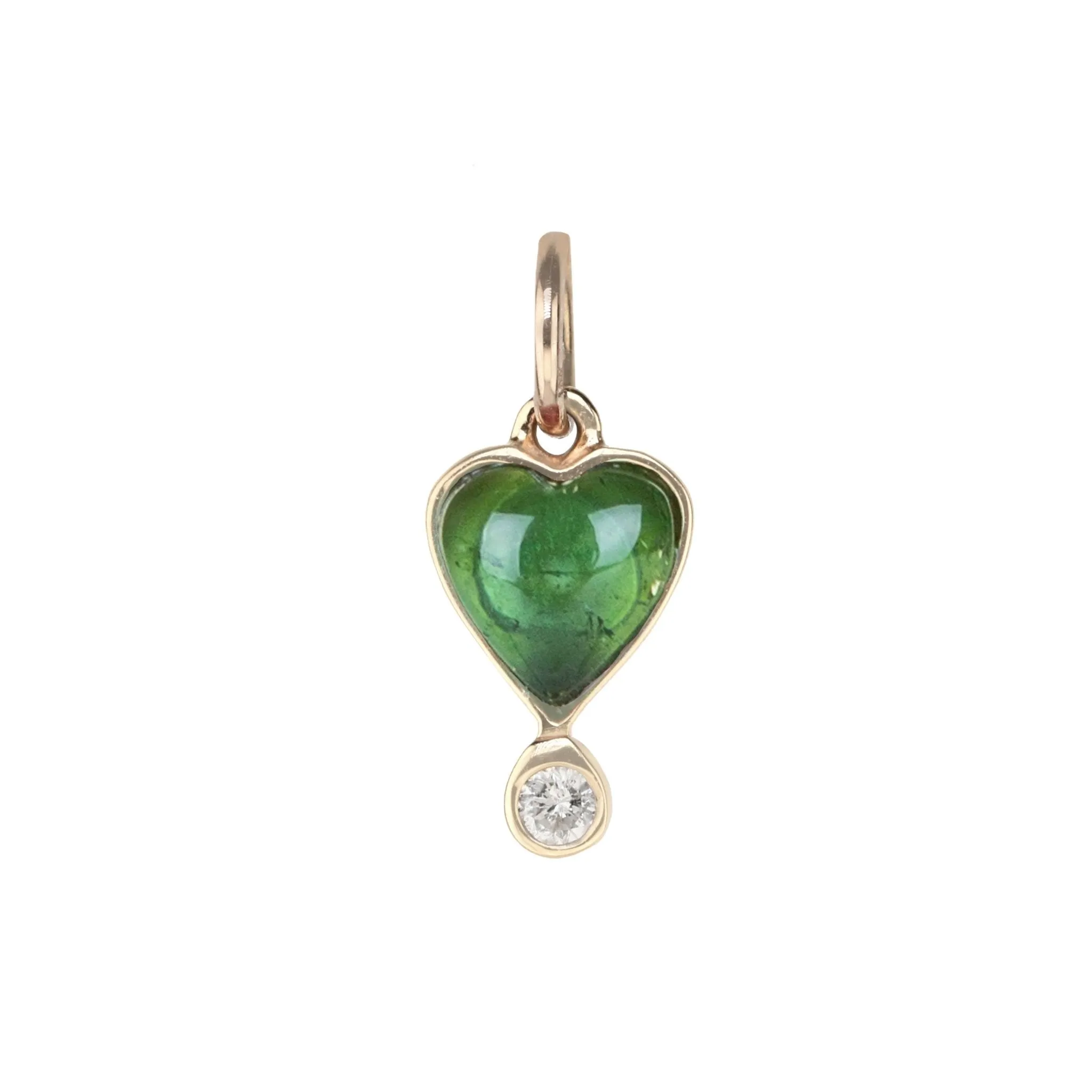 Reversible Green Tourmaline "Byrdie Heart" Pendant