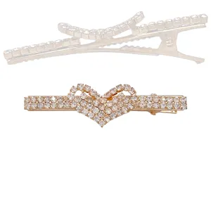 Rhinestone Heart Hair Clip