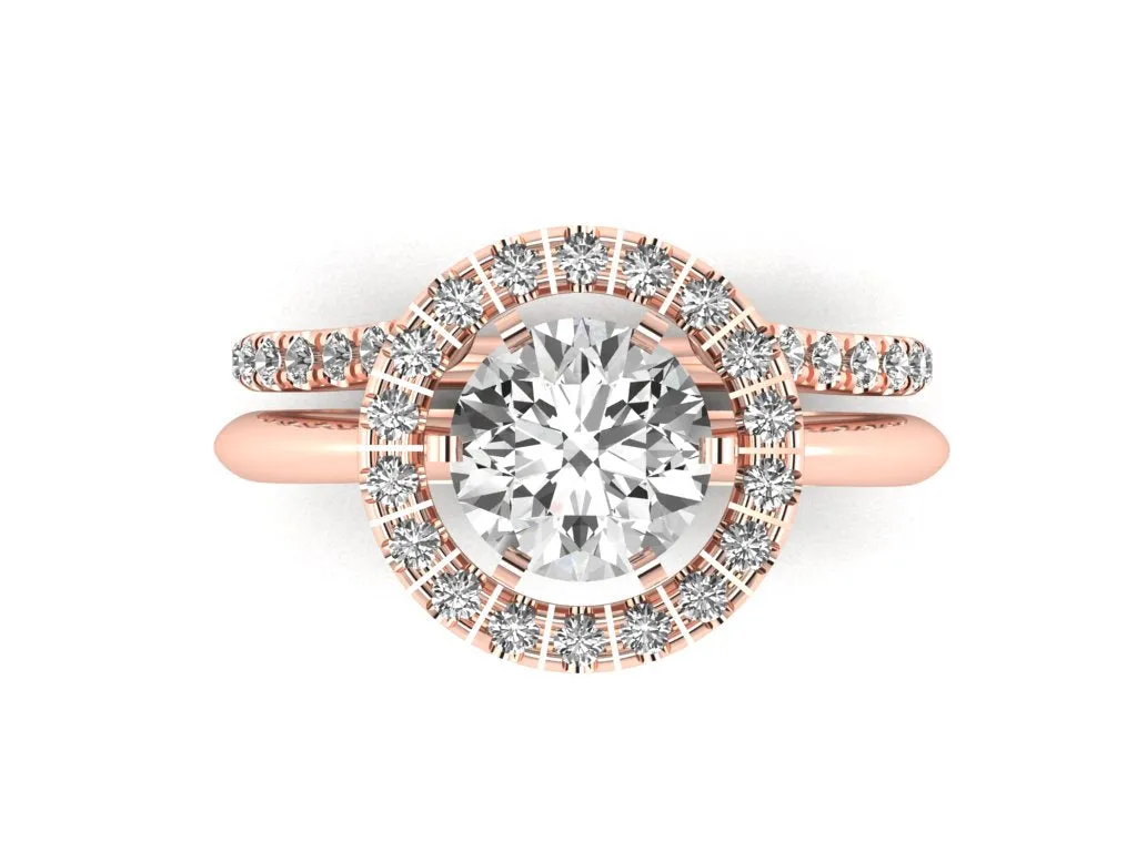 Ring Guard Enhancer, Wedding Ring Enhancer, 14K Rose Gold