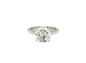 Ring Platinum GIA Round Diamond 3.02cts I VVS2