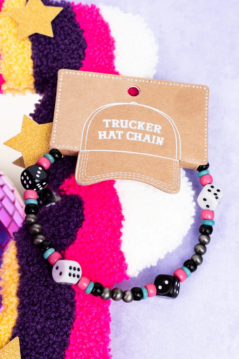 Roll The Dice Beaded Hat Chain