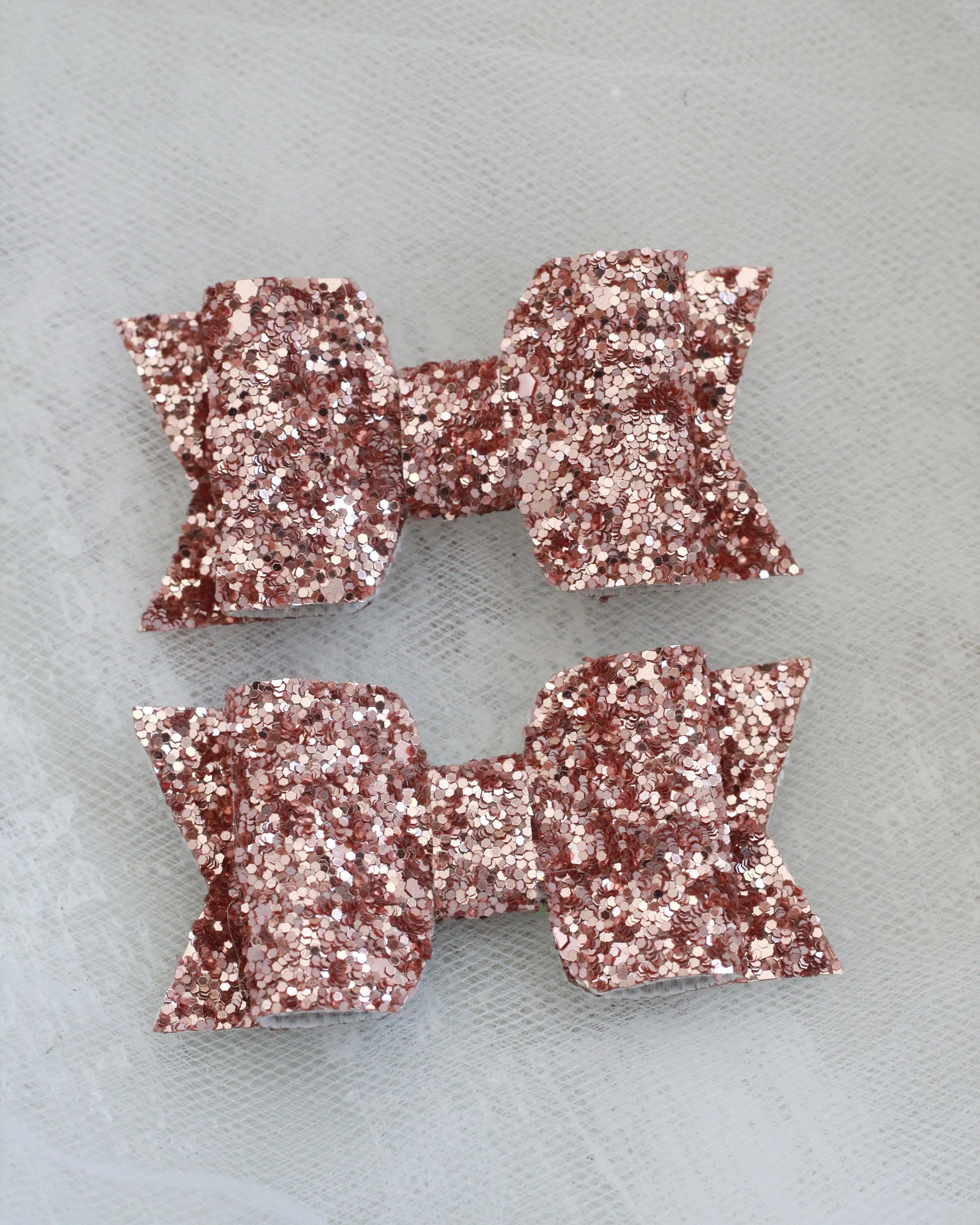 Rose Gold Rock Glitter Hair Clip or Shoe Clip