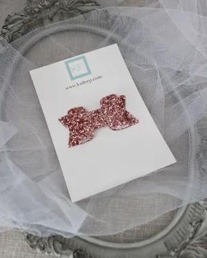 Rose Gold Rock Glitter Hair Clip or Shoe Clip