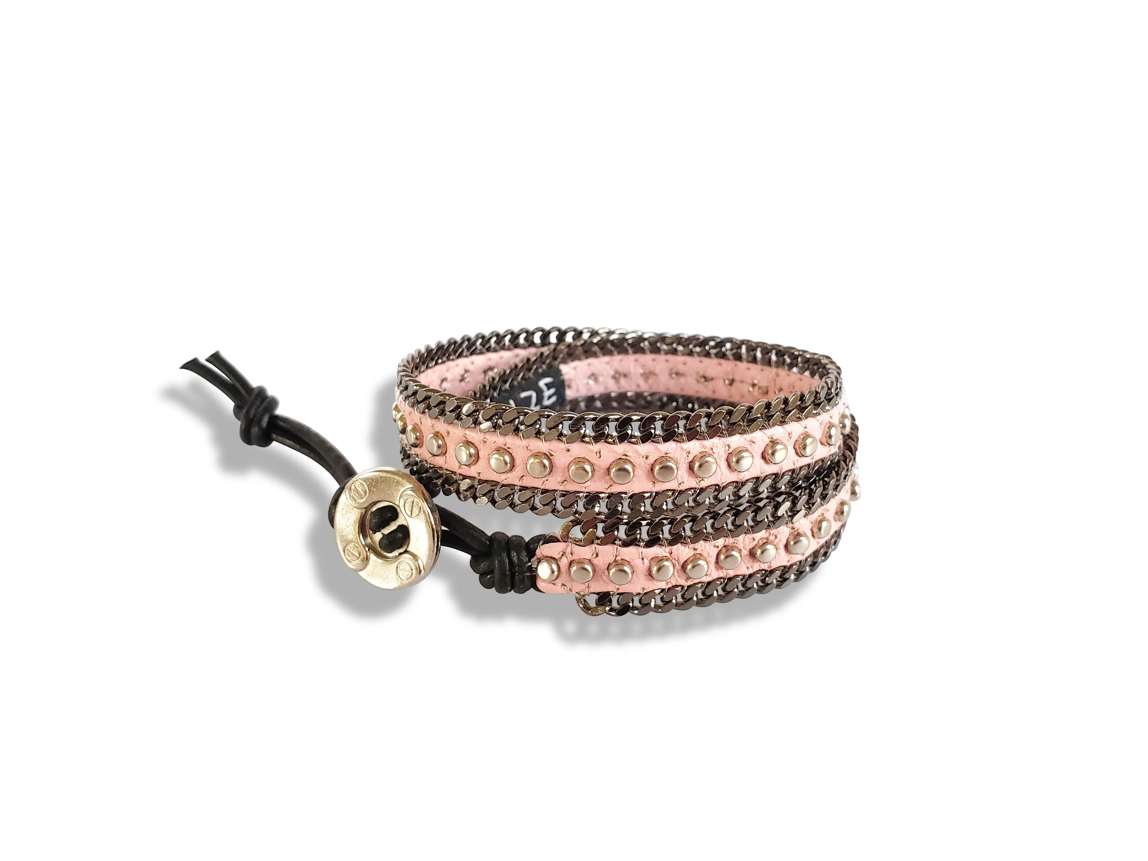 Rose Pink Double Wrap Bracelet