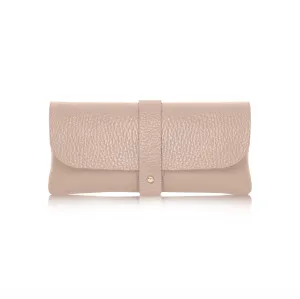 Rose Pink Leather Glasses Case