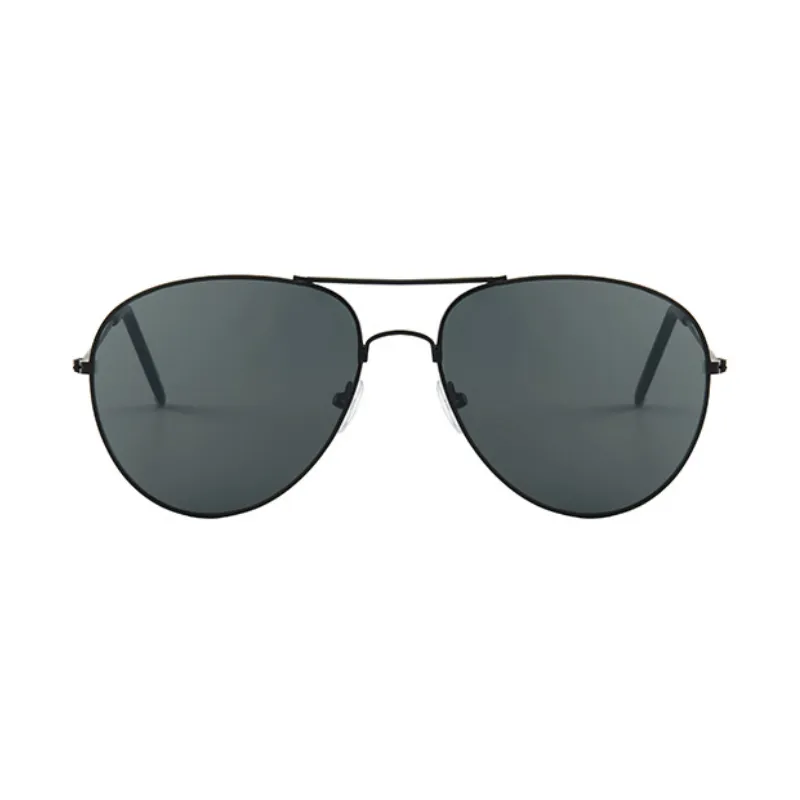 Rosy Lane Retro Aviator Sunglasses Black Frame - Black