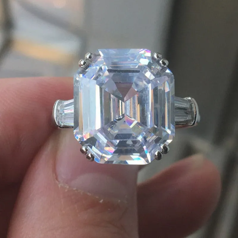 Round cut Zircon Engagement Ring 925S for Women Party Jewelry