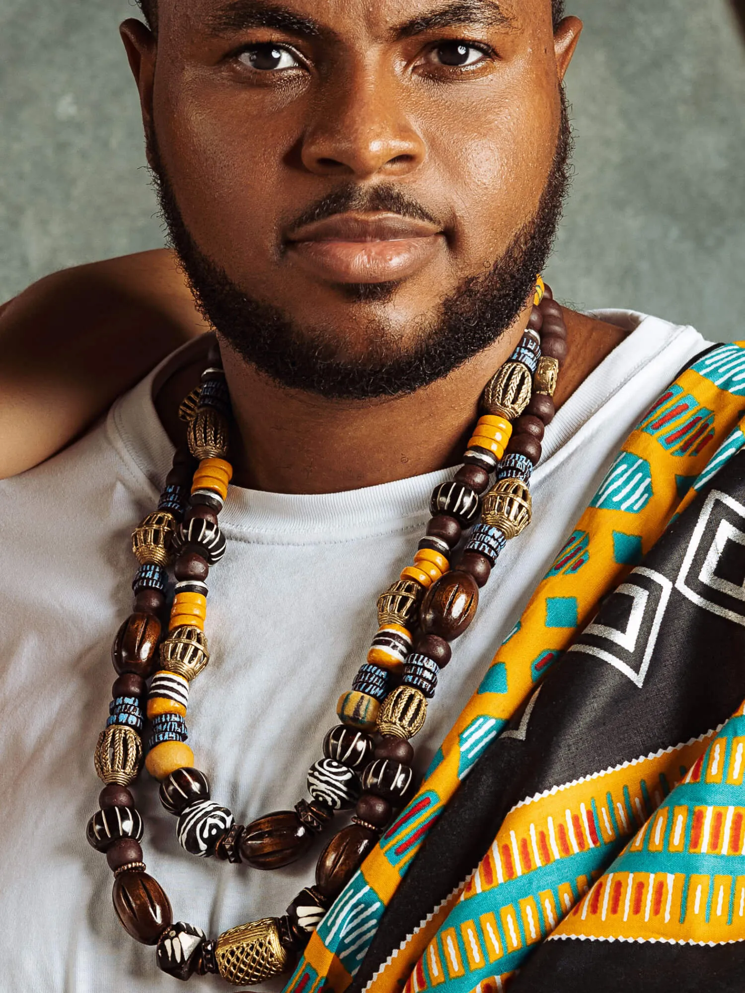 Royal Brown Men's Layered Necklace