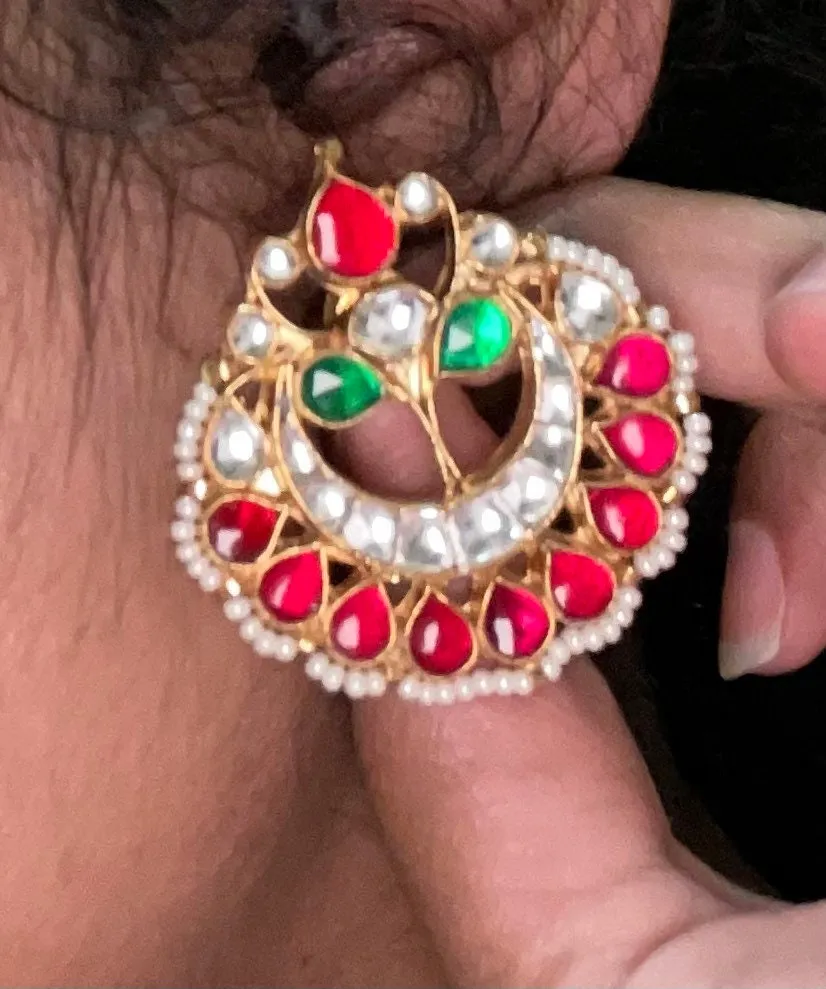 Ruby Earrings,south sea pearl earring,party wear earrings,south indian traditional jewelry artificial jewelry 1 gram gold jewelry designs