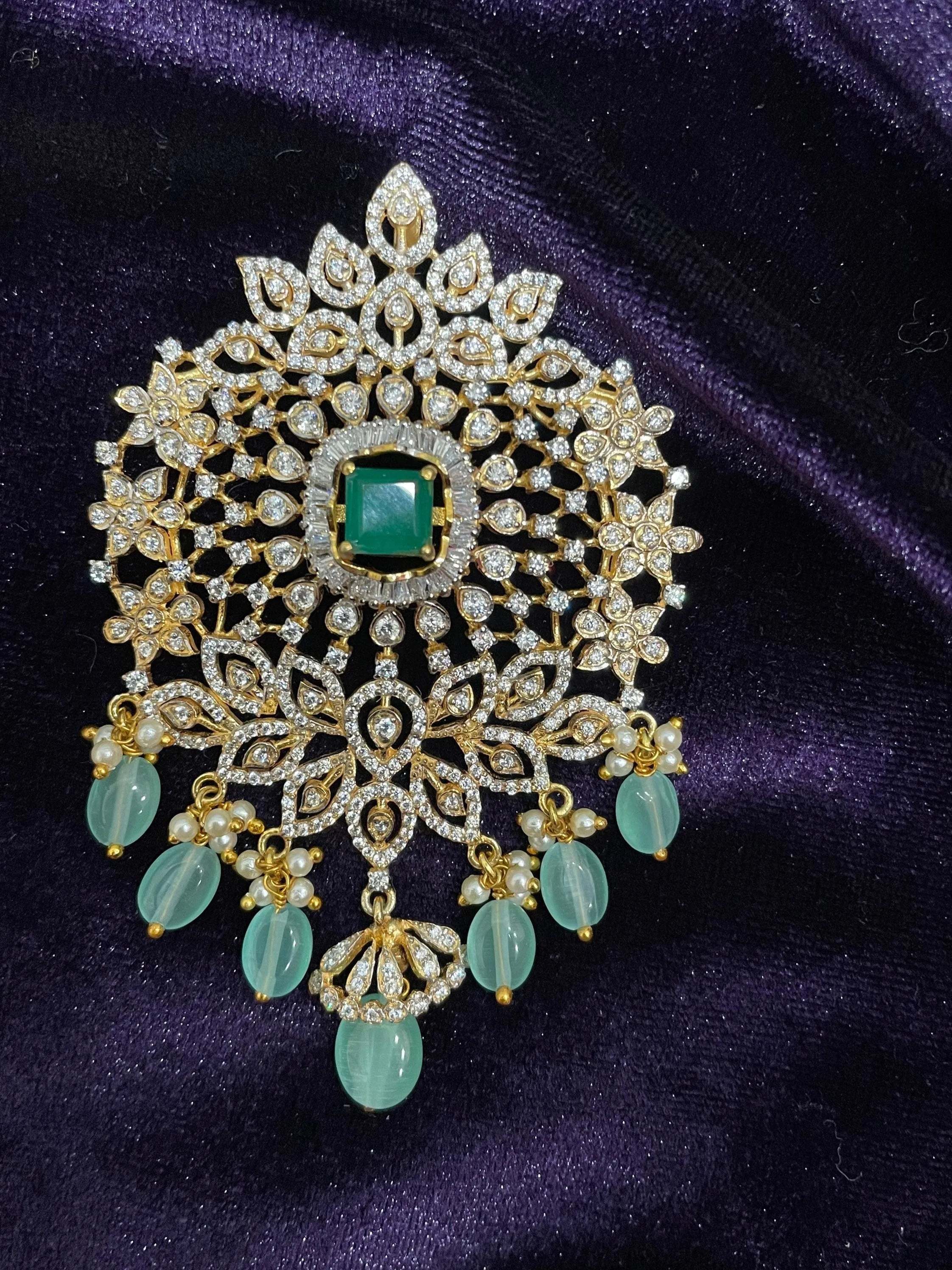 Ruby pendant bead jewelry gemstone jewelry polki diamond emerald necklace pure silver jewelry south indian gold jewelry sets -SHABURIS