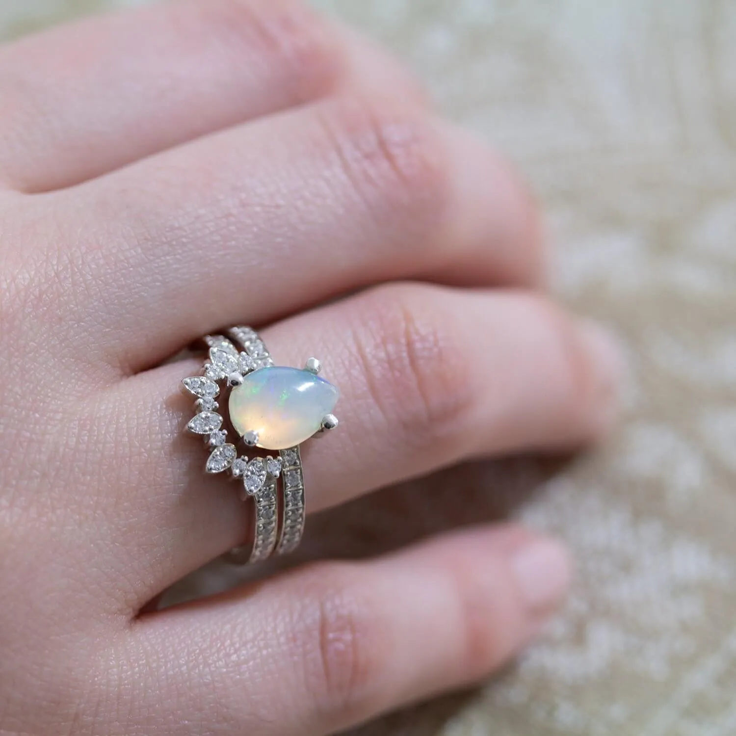Ruth - Opal Wedding Set