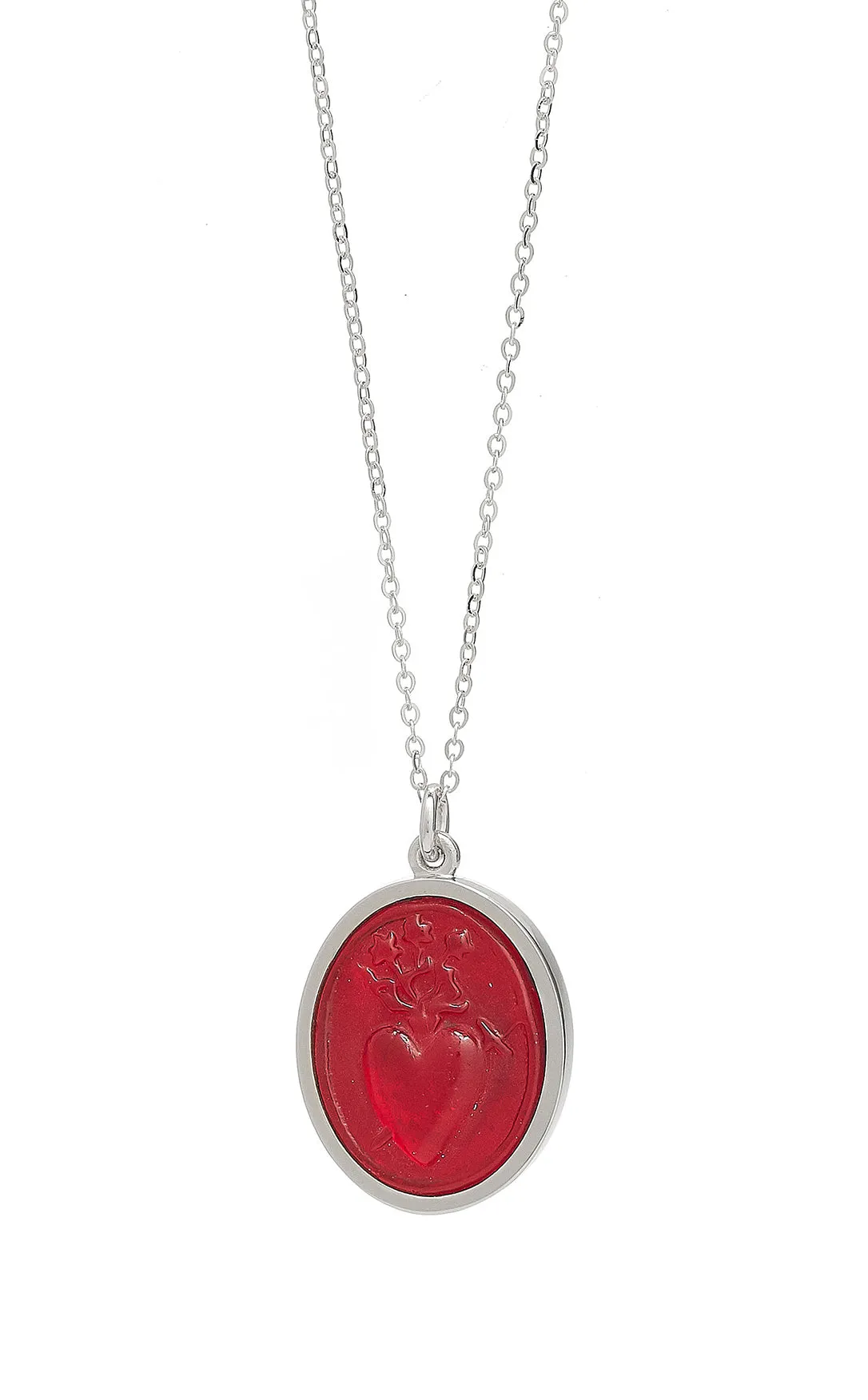 SACRED HEART RAISED INTAGLIO PENDANT