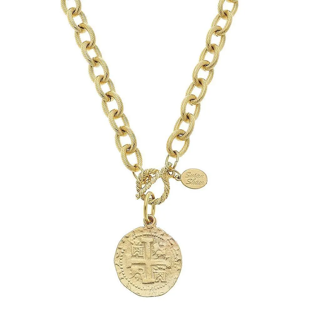 San Benito Gold Coin Pendant Necklace