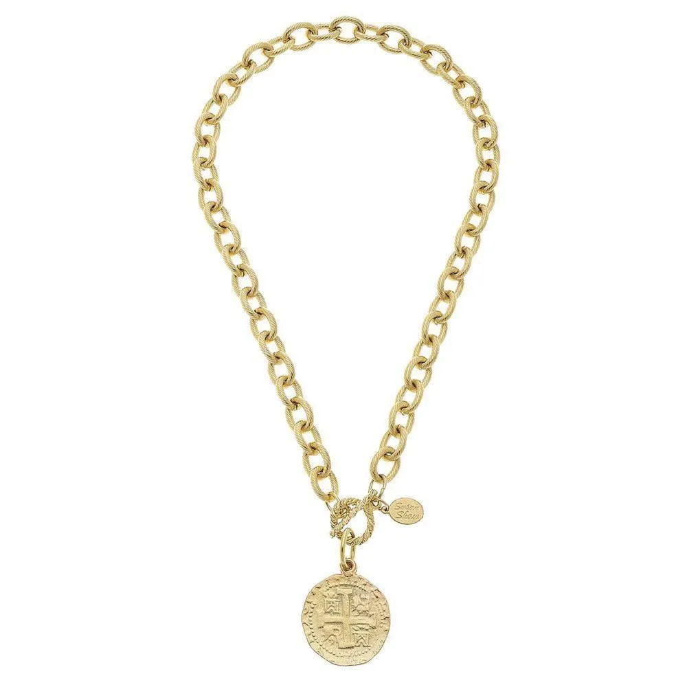 San Benito Gold Coin Pendant Necklace