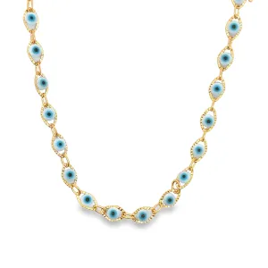 Sapphire Evil Eye Necklaces Choker