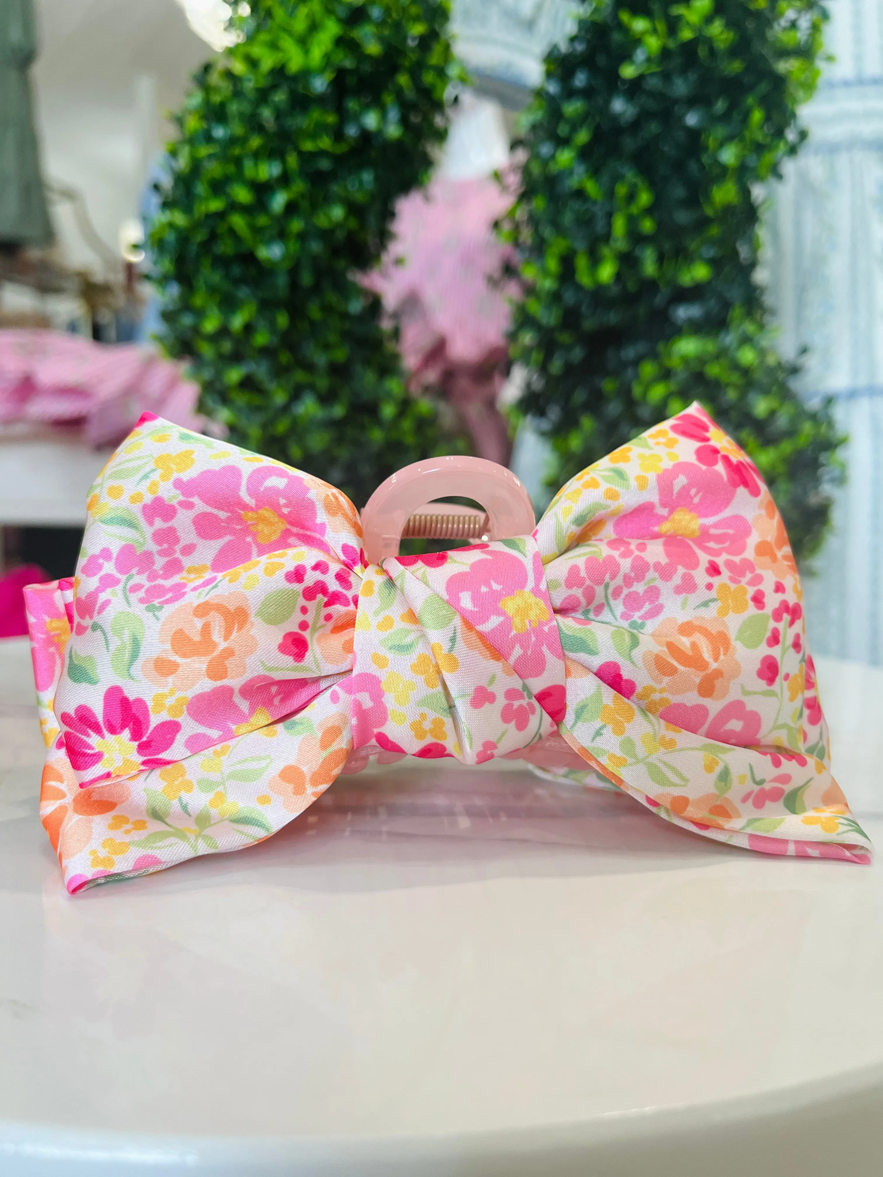 Satin Bow Claw Clip