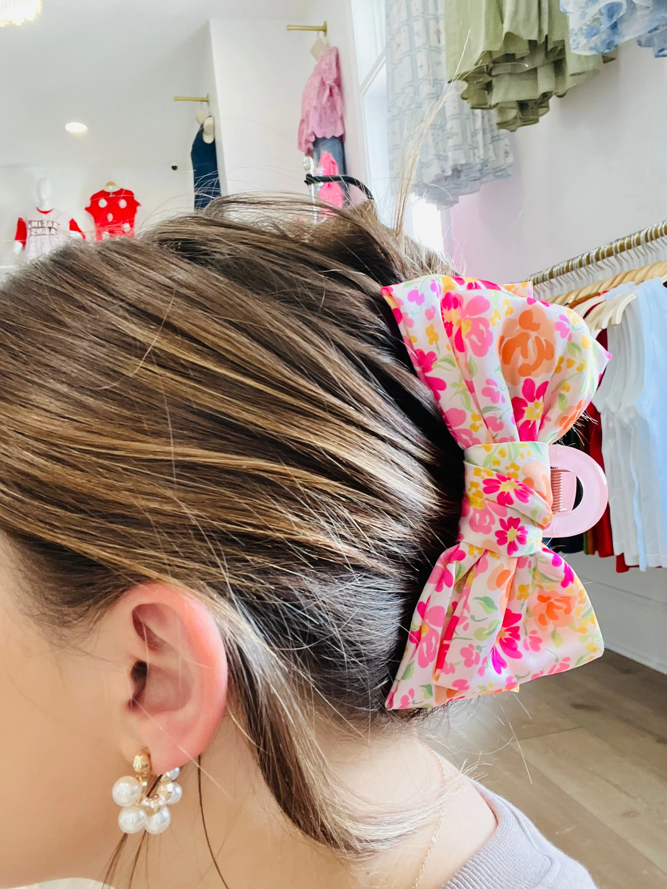 Satin Bow Claw Clip