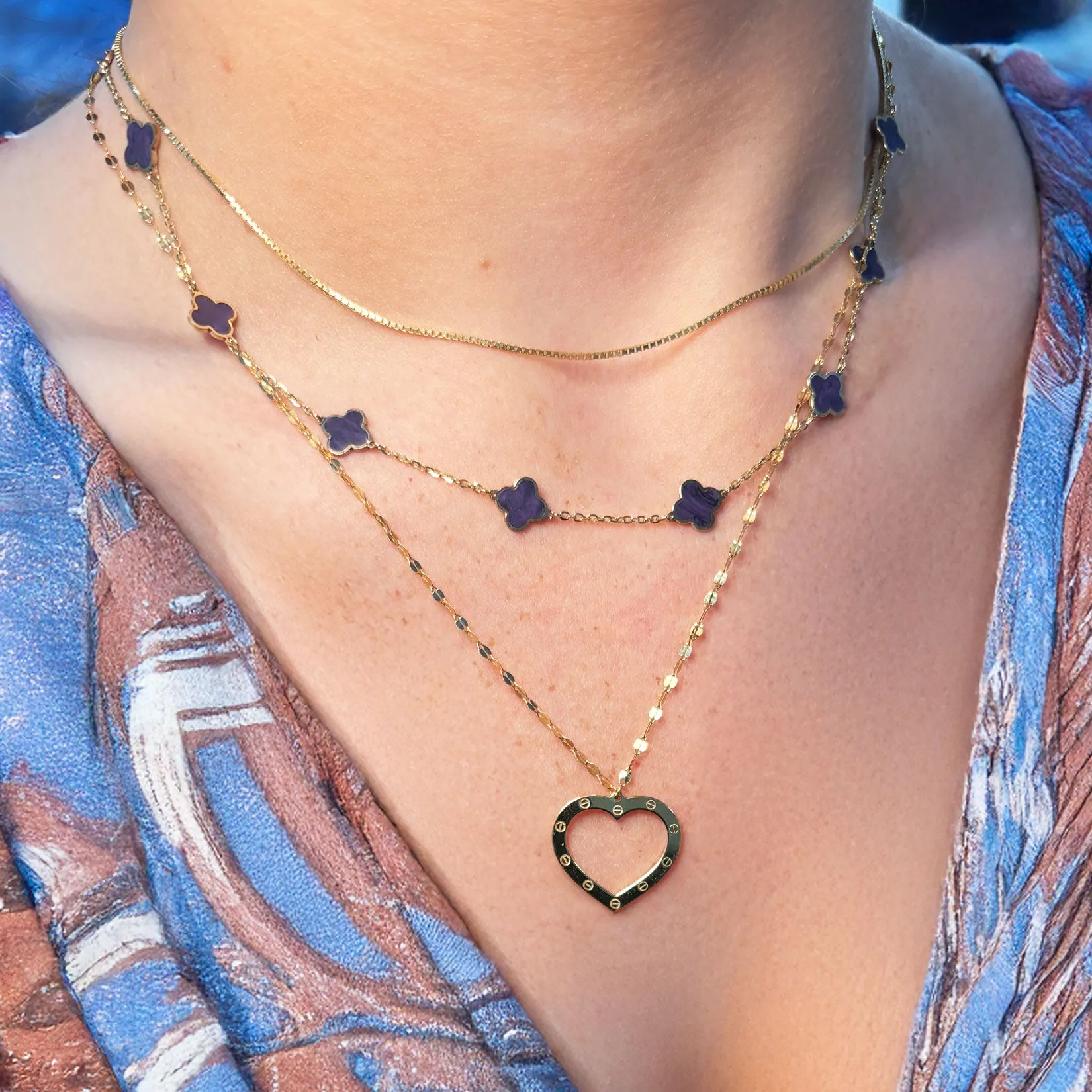 Shimmer Open Heart Necklace