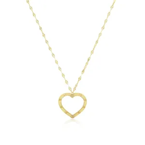 Shimmer Open Heart Necklace