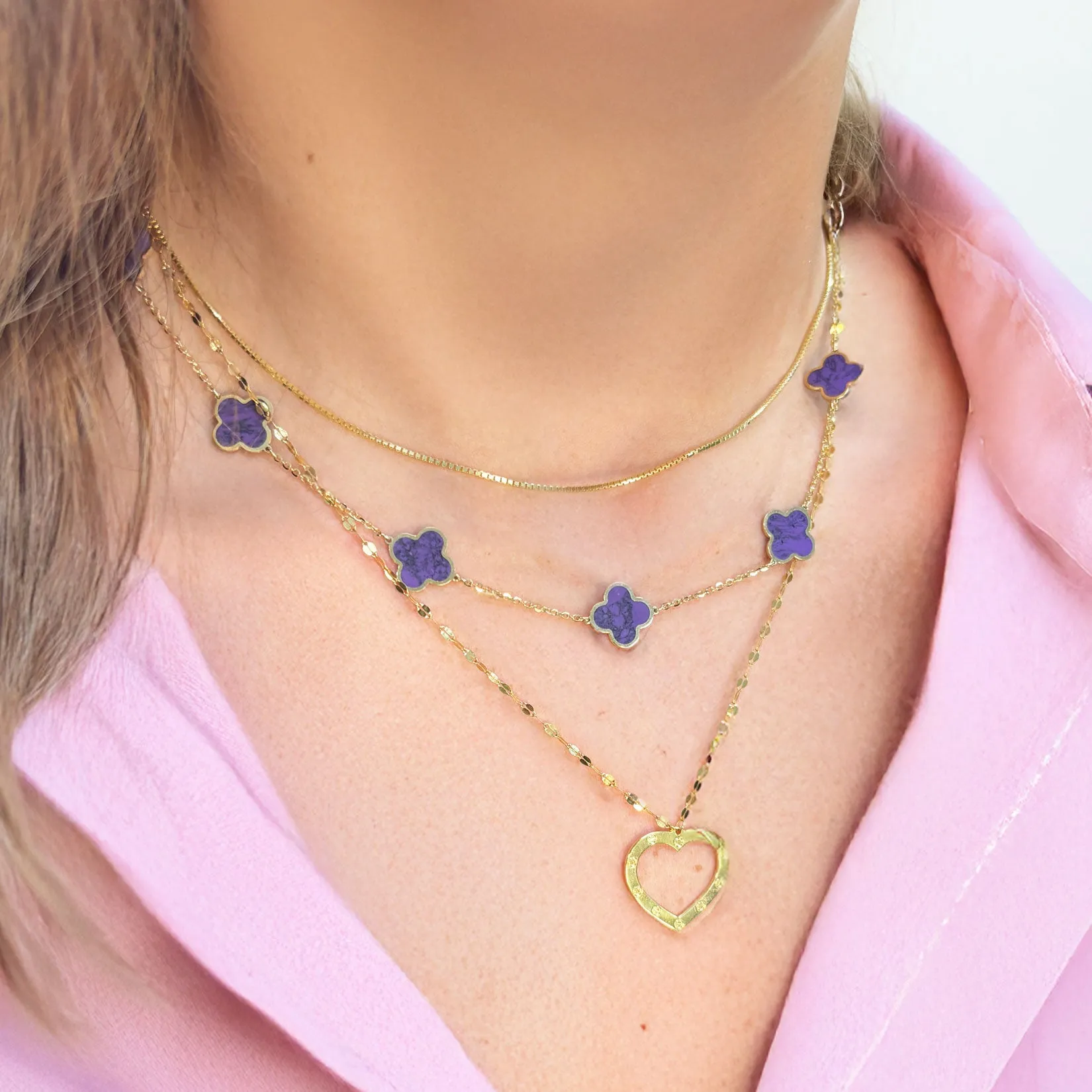 Shimmer Open Heart Necklace