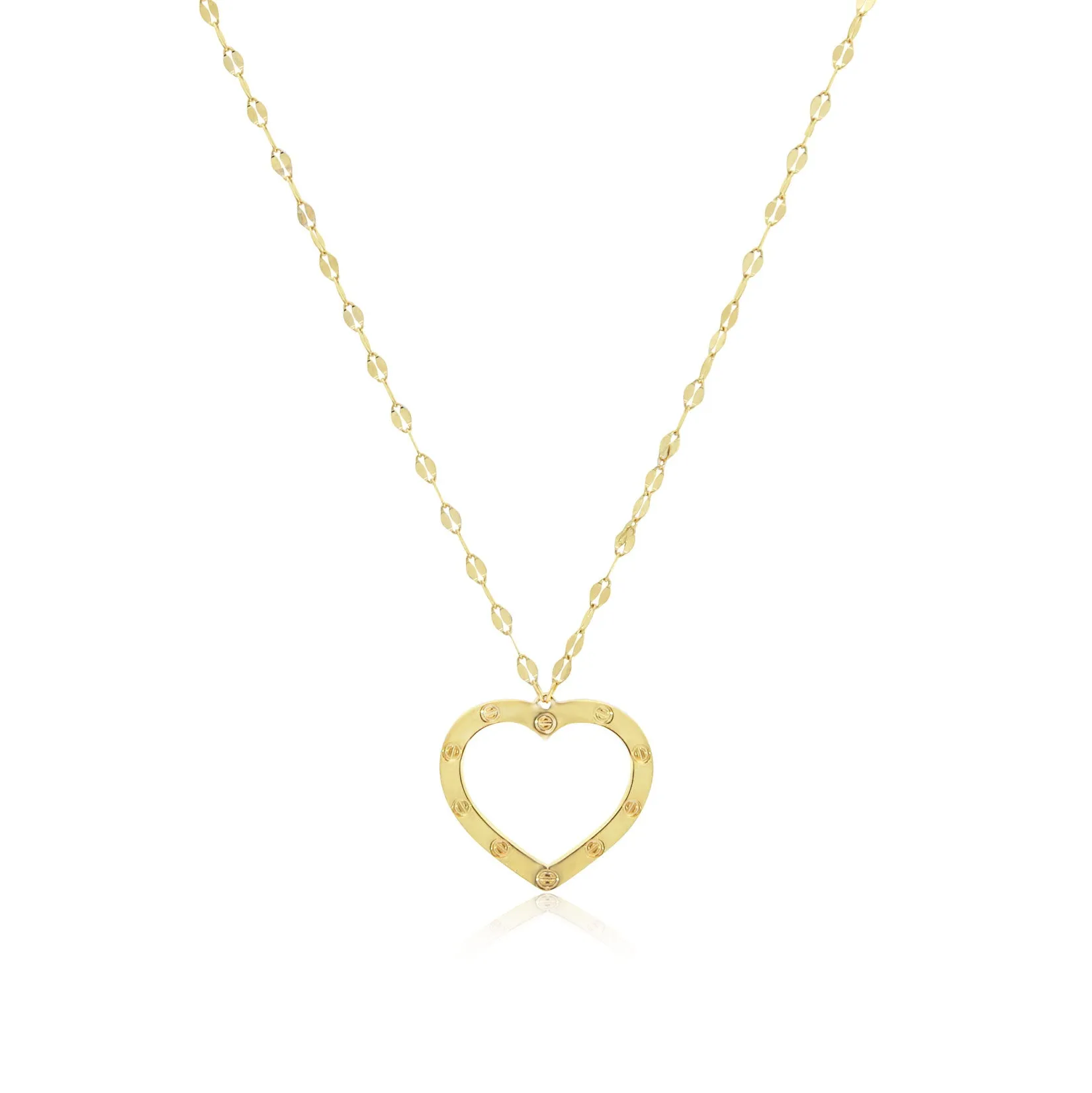 Shimmer Open Heart Necklace