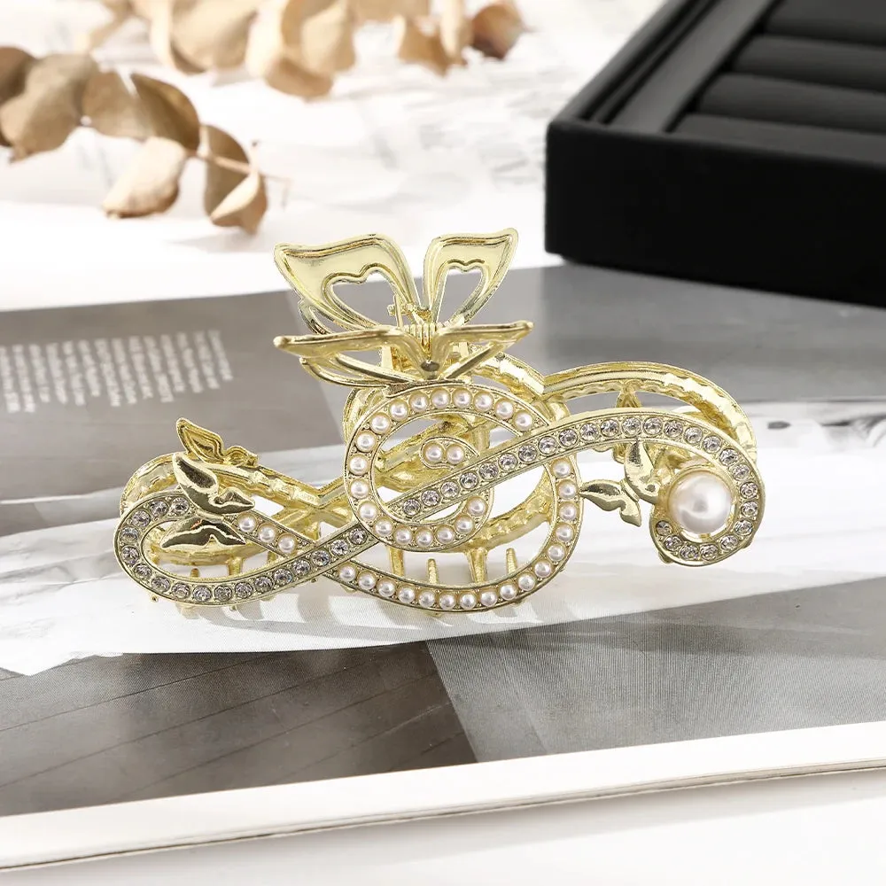 Shiny Color Ponytail Hair Claw - Hair Clips Butterfly Hair Accessories
