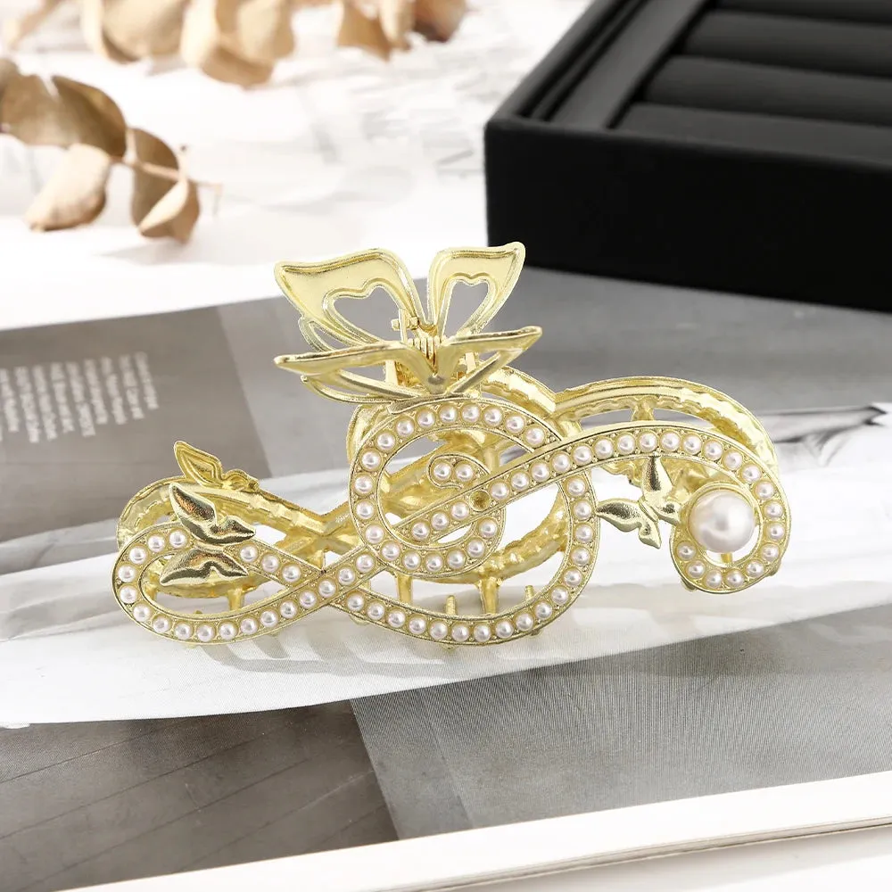 Shiny Color Ponytail Hair Claw - Hair Clips Butterfly Hair Accessories