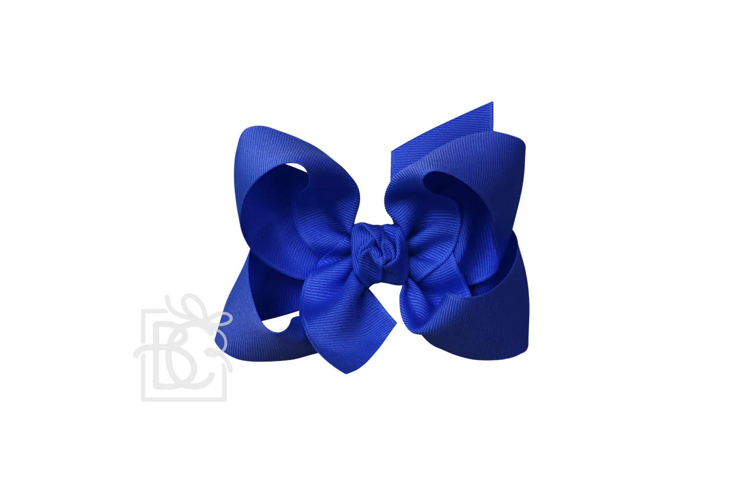 Signature Grosgrain Double Knot Bow on Clip - Electric Blue