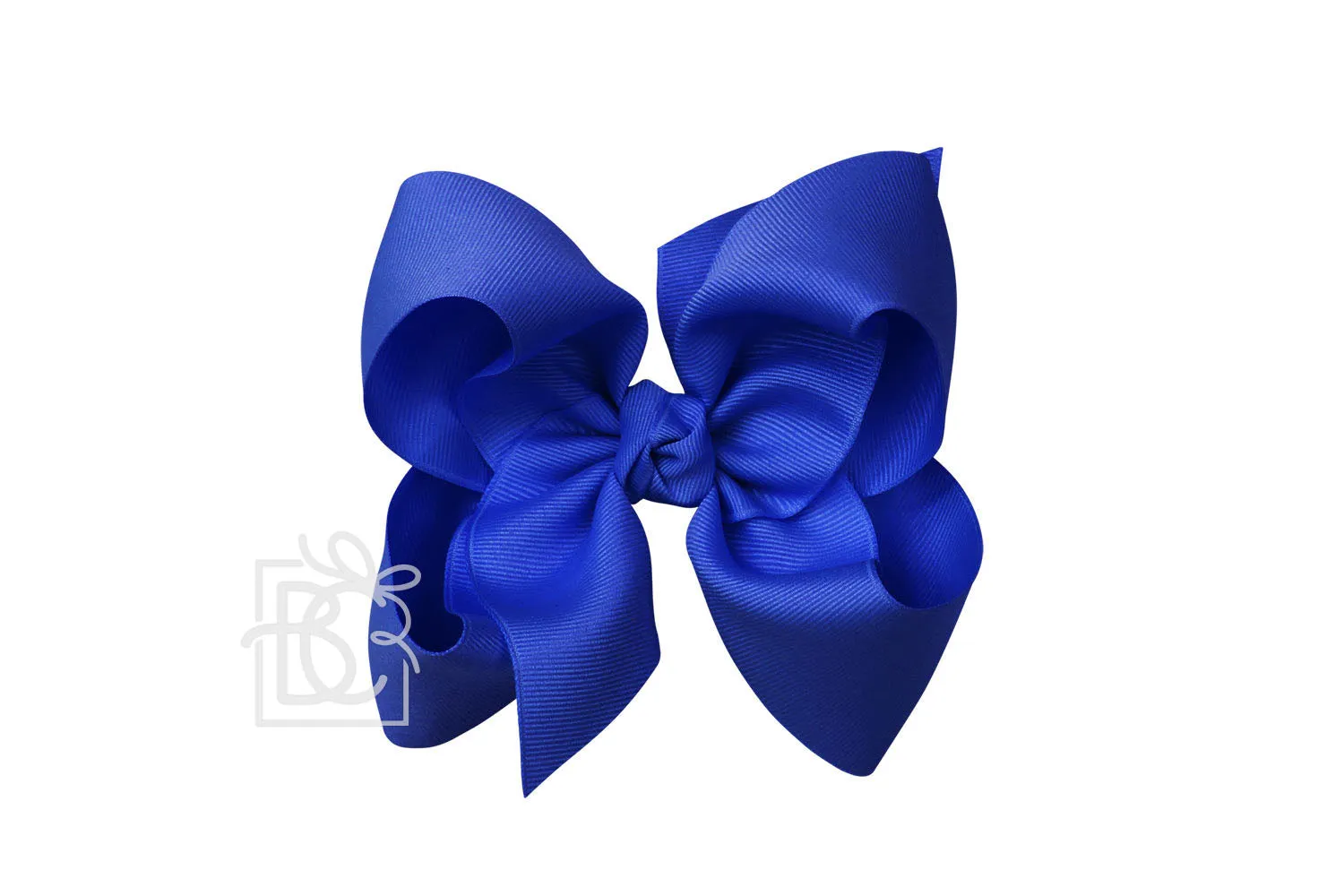 Signature Grosgrain Double Knot Bow on Clip - Electric Blue