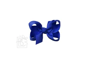 Signature Grosgrain Double Knot Bow on Clip - Electric Blue