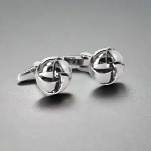 Silk Knot in Silver Cufflink- Marz