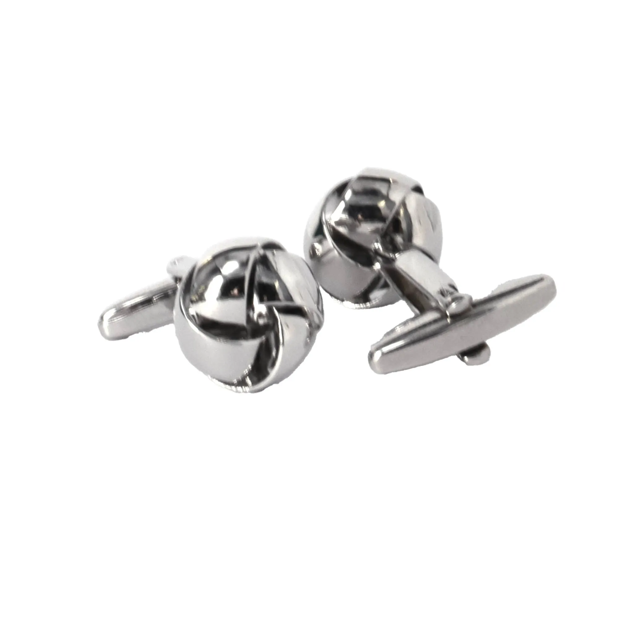 Silk Knot in Silver Cufflink- Marz