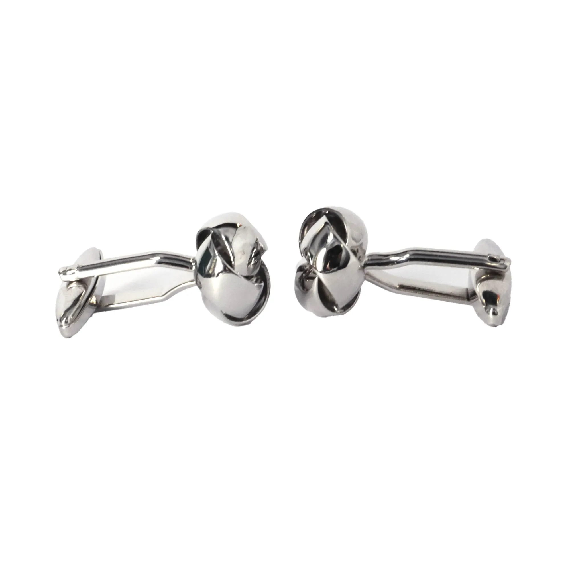 Silk Knot in Silver Cufflink- Marz