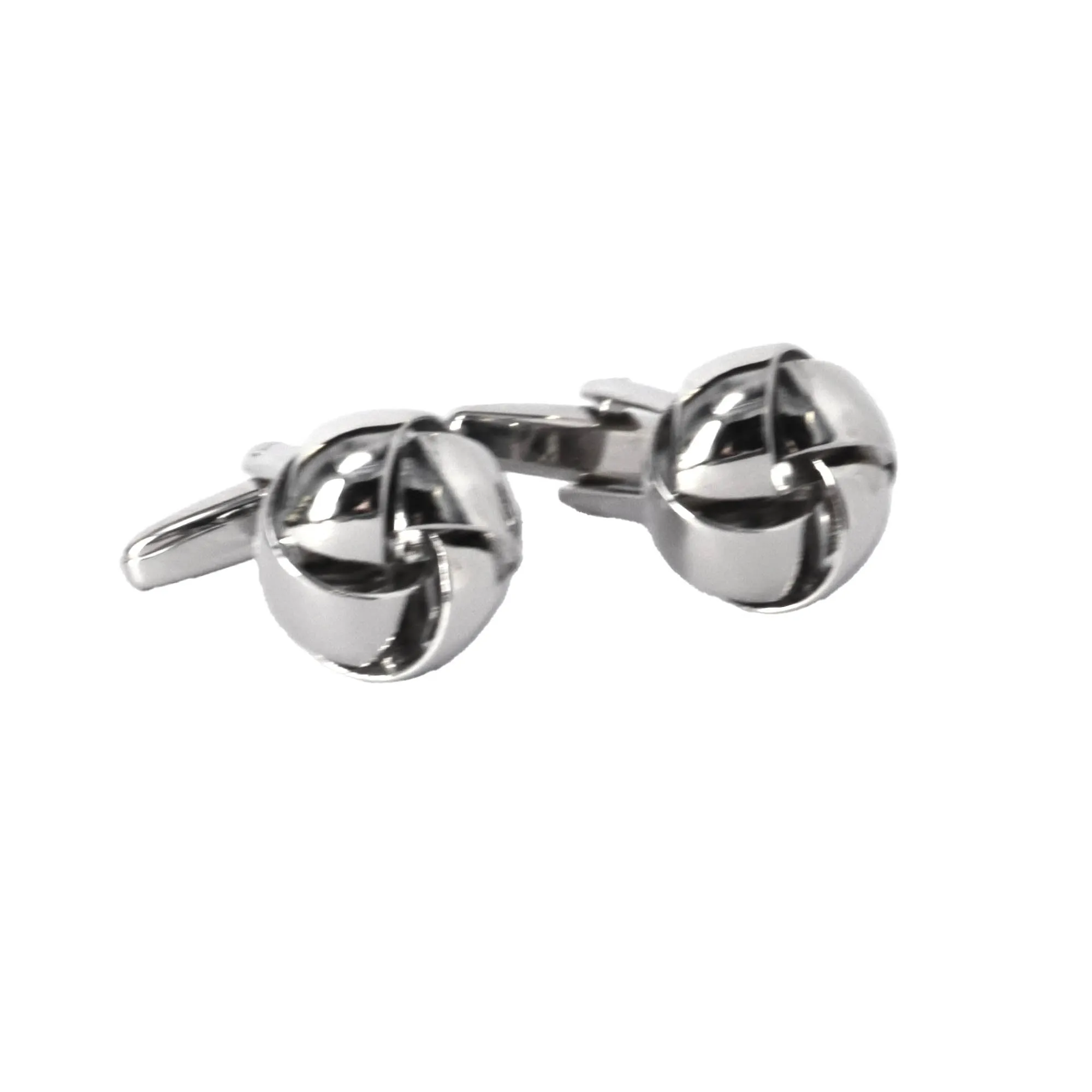 Silk Knot in Silver Cufflink- Marz