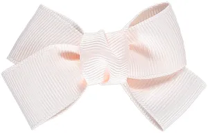 Silky Lace Pink Bow Hair Clip
